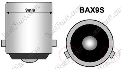 Ampoule led BAX9S H6W Rotation blanche effet xenon