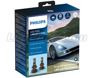 Kit Ampoules H16 LED PHILIPS Ultinon Pro9100 +350% 5800K  - LUM11366U91X2