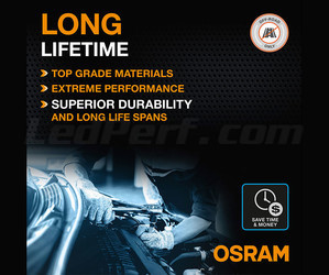 Durée de vie des ampoules LED H7 Osram LEDriving® XTR 6000K - 64210DWXTR