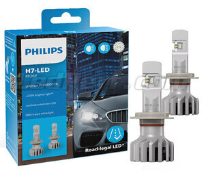 Kit Ampoules LED H7 Philips ULTINON Pro6000 Homologuées - 11972U6000X2