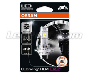Packaging vue de devant des ampoules moto H7 LED Osram Easy