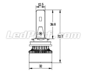 Ampoules H8 LED Eco Line dimensions compact
