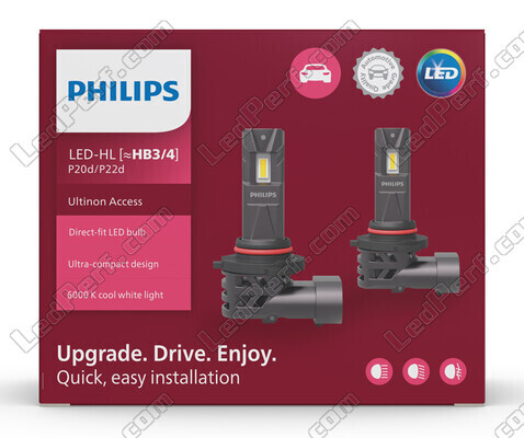 Packaging vue de devant des ampoules HB3 (9005) LED Philips Ultinon Access