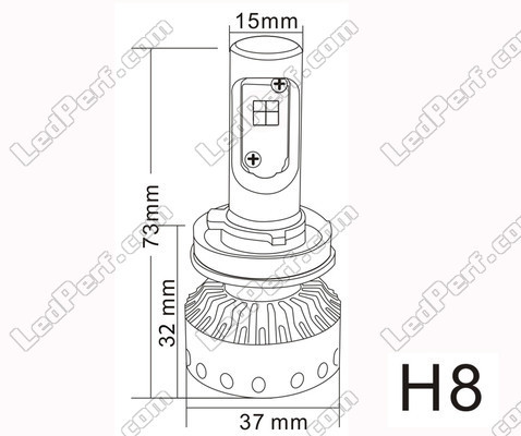 Mini Ampoule LED H8 Tuning