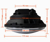Optique Moto Full LED Noir Pour Phare Rond 7 Pouces - Type 2 Dimensions