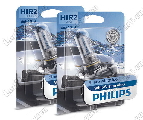 Set van 2 lampen HIR2 Philips WhiteVision ULTRA + Nachtlampen - 9012WVUB1