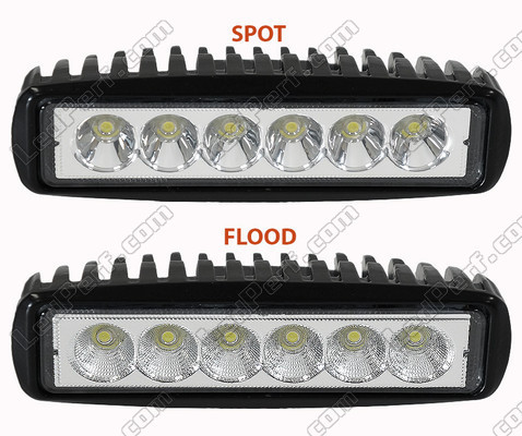 Extra Rechthoek 18 W led-koplamp voor 4X4 - Quad - SSV Spot VS Flood