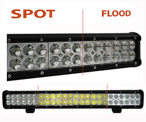Ledbalk CREE met Dubbele rij 144 W 10100 lumen voor 4X4, vrachtwagen en tractor. Spot VS Flood
