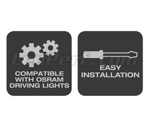 Steun Osram LEDriving® LICENSE PLATE BRACKET AX eenvoudige installatie, compatibel met alle Osram verlichting uit het LEDriving-assortiment.