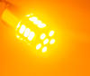 Ampoule LED clignotant RY10W BAU15S avec 21 leds oranges