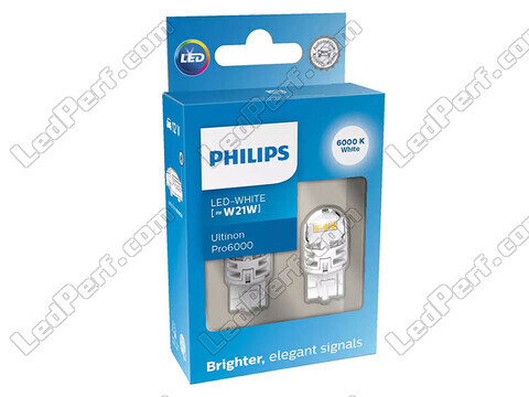 2x ledlampen Philips W21W Ultinon PRO6000 - Wit 6000K - T20 - 11065CU60X2