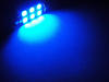 Soffittenlamp led plafondverlichting, kofferbak, handschoenenkastje, nummerplaat blauw 39mm - C5W