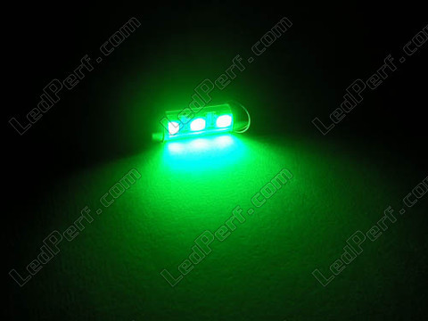 Soffittenlamp led plafondverlichting, kofferbak, handschoenenkastje, nummerplaat groen 39mm - C7W