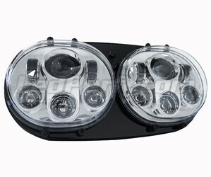 Koplamp Motor Full LED Chroom voor Harley Davidson Road Glide (1998-2014) Dubbel lenzen