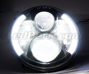 Optiek Motor Full LED Chroom voor Rond 7 inch koplamp - type 4 Zuiver wit verlichting