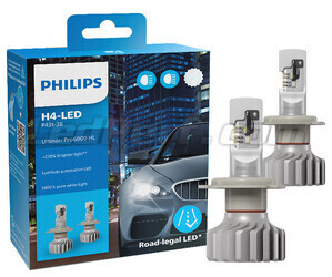 Kit Ledlampen H4 Philips ULTINON Pro6000 Goedgekeurde - 11342U6000X2