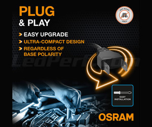Plug en play aansluiting van de ledlampen H4 Osram LEDriving® XTR 6000K - 64193DWXTR