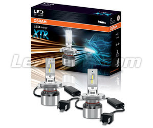 Verpakking en de 2 ledlampen H4  XTR 6000K - 64193DWXTR