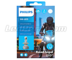 Verpakking Motorlamp H4 LED Philips ULTINON Pro6000 goedgekeurde - 11342U6000X1