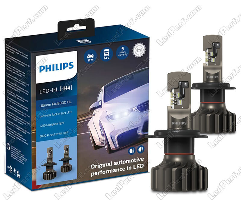 Doe alles met mijn kracht Voorspeller extract LED-lampenset H4 Philips ULTINON Pro9000 5800K +250%