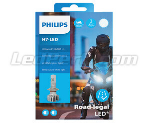 Verpakking Motorlamp H7 LED Philips ULTINON Pro6000 goedgekeurde - 11972U6000X1