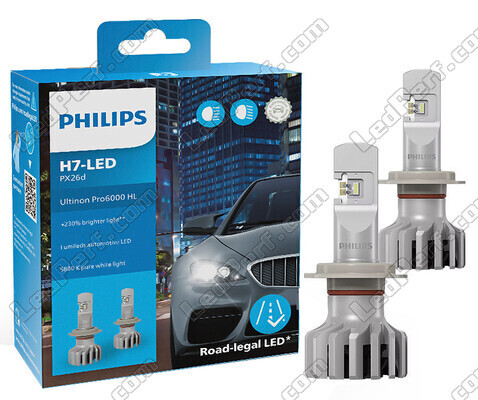 Kit Ledlampen H7 Philips ULTINON Pro6000 Goedgekeurde - 11972U6000X2