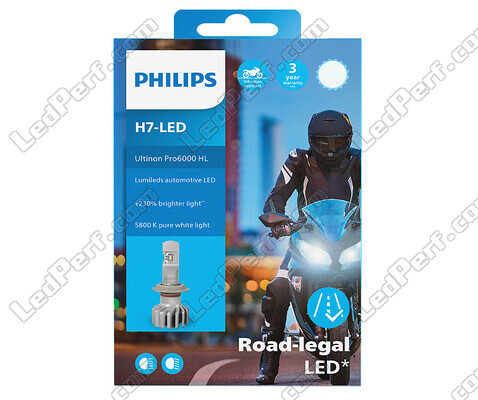 Verpakking Motorlamp H7 LED Philips ULTINON Pro6000 goedgekeurde - 11972U6000X1