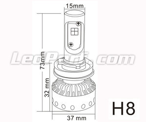 Mini ledlamp H8 Tuning