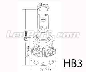 Mini ledlamp HB3 Tuning