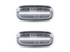 Vue de face des clignotants latéraux séquentiels à LED pour Audi A4 B5 - Couleur transparente