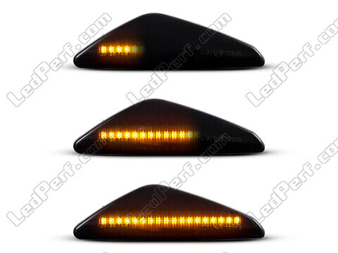 Eclairages des répétiteurs latéraux dynamiques noirs à LED pour BMW X3 (F25)