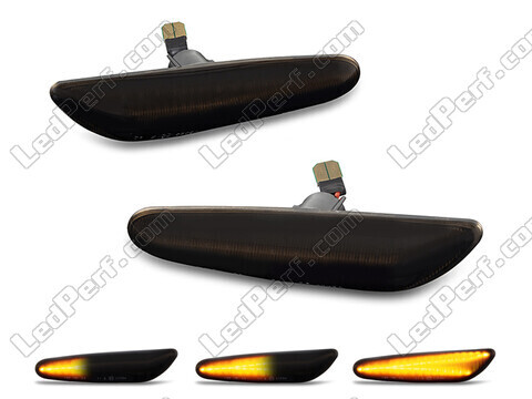 Répétiteurs latéraux dynamiques à LED pour BMW X5 (E53) - Version noire fumée