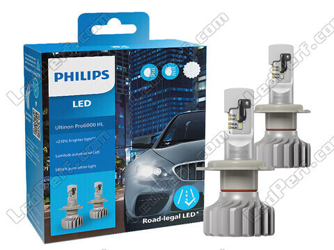 Packaging ampoules LED Philips pour Fiat 500X - Ultinon PRO6000 homologuées