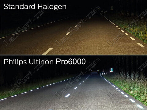 Ampoules LED Philips Homologuées pour Fiat Grande Punto / Punto Evo versus ampoules d'origine