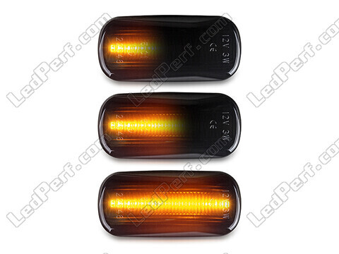 Eclairages des répétiteurs latéraux dynamiques noirs à LED pour Honda Accord 7G