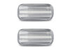 Vue de face des clignotants latéraux séquentiels à LED pour Honda Jazz II - Couleur transparente