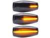 Eclairages des répétiteurs latéraux dynamiques noirs à LED pour Hyundai Coupe GK3