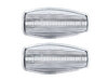 Vue de face des clignotants latéraux séquentiels à LED pour Hyundai Coupe GK3 - Couleur transparente