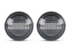 Vue de face des clignotants latéraux séquentiels à LED pour Land Rover Range Rover - Couleur transparente