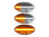 Eclairage des clignotants latéraux séquentiels transparents à LED pour Mazda 2 phase 2