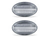 Vue de face des clignotants latéraux séquentiels à LED pour Mercedes Vito (W447) - Couleur transparente