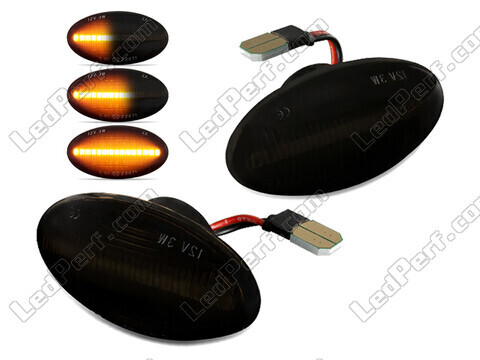 Répétiteurs latéraux dynamiques à LED pour Mini Cabriolet II (R52) - Version noire fumée