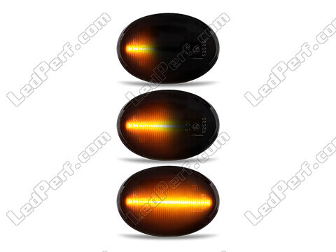 Eclairages des répétiteurs latéraux dynamiques noirs à LED pour Mini Cabriolet III (R57)