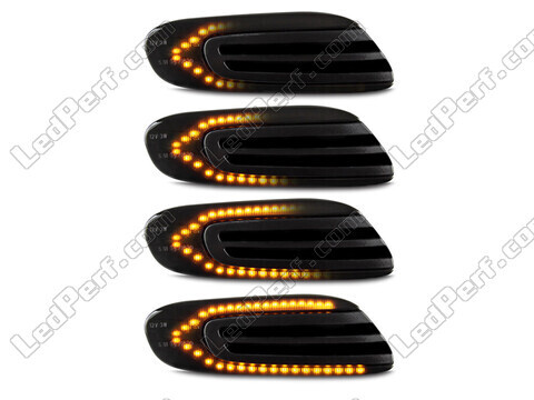 Eclairages des répétiteurs latéraux dynamiques noirs à LED pour Mini Cabriolet IV (F57)
