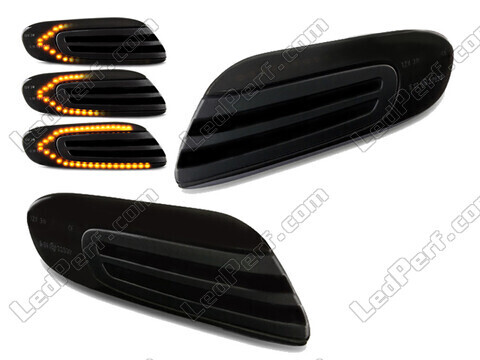 Répétiteurs latéraux dynamiques à LED pour Mini Cabriolet IV (F57) - Version noire fumée