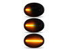 Eclairages des répétiteurs latéraux dynamiques noirs à LED pour Mini Clubman (R55)