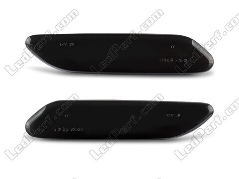 Vue de face des clignotants latéraux dynamiques à LED pour Mini Countryman (R60) - Couleur noire fumée