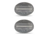 Vue de face des clignotants latéraux séquentiels à LED pour Mini Coupé (R58) - Couleur transparente