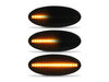 Eclairages des répétiteurs latéraux dynamiques noirs à LED pour Nissan Juke
