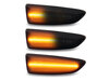 Eclairages des répétiteurs latéraux dynamiques noirs à LED pour Opel Astra J